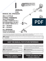 Operator'S Manual: 30 4-Cycle String Trimmers