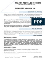 FT Resinas Poliester DURALCON 102 Actualizada Con Tabla de Propiedades Mecánicas