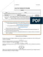 8° Básico Guia N°30 Matemática Resolución de Problemas Teorema de Pitágoras