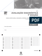 AVALIAÇÃO DIAGNÓSTICA 1 EDIÇÃO - 8º Ano Do Ensino Fundamental