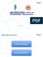 ALSEA Instructivo Portal Propietarios - Proveedores