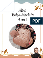 MINI BOLSA MOCHILA Folha A4