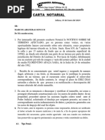 Carta Notarial de Erasmo Flores Soncco