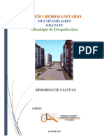 Memorias de Calculo Del Sistema Hidrosanitario (Final)