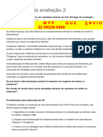 Enunciado Da Avaliação 2 - Economia Internacional e Comércio Exterior (IL60049)