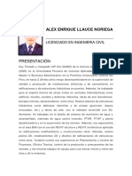 CV - Alex Llauce