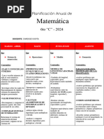 Planificación Anual MAT 6to C