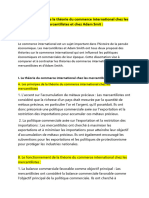 La Comparaison de La Théorie Du Commerce International Chez