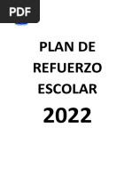 Plan de Refuerzo Escolar 2022-2