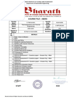 U18PCAU303 TTE Course File Manavalan