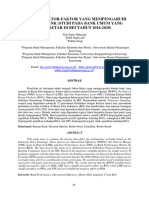 Jurnal Analisis Faktor-Faktor Yang Mempengaruhi