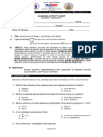 GENERAL PHYSICS 1 GRADE 12 Q1 Summative Test 1 5