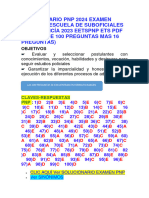 Solucionario PNP 2024 Examen Admisión Escuela de Suboficiales de La Policía 2023 Eetspnp Ets PDF