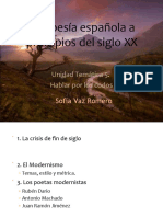 La Poesía Española A Principios Del Siglo XX: Unidad Temática 5. Hablar Por Los Codos