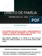 Direito de Familia - Roteiro 2023 - Aula 10