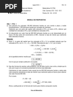 Modelo de Respuestas: Primera Prueba Integral Lapso 2 010 - 1 734 - 1/4