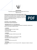 Cronograma Preparatório para Residências em Psicologia 2024 @residenciaspsi