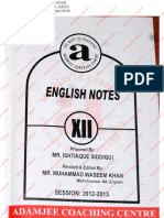 Xii-English Notes by Adamjee (MR - Afridi)