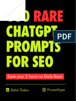 100 Rare Chatgpt Promopts For SEO ?