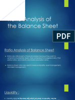 Ratio Analysis of The Balance Sheet