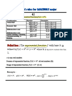 Important Rules MATH002 Major