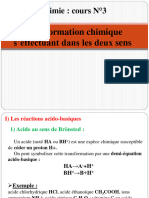 Cours3 - Transformation Chimique S'effectuant Dans Les Deux Sens