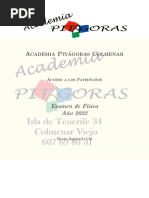 Patronatos - Fisica 2022 - EnUNCIADO - DeSCARGAS - Academia Pitagoras