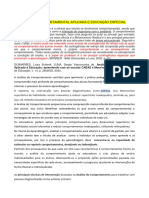 Aba - Análise Comportamental Aplicada e Educação Especial