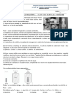 Exercícios de Fixação de Quimica I