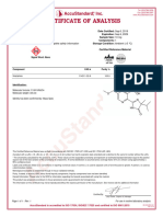 Certificate of Analysis: Signal Word: None