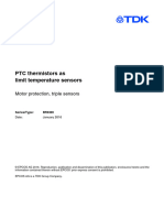 PTC Thermistors As Limit Temperature Sensors: Motor Protection, Triple Sensors