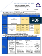 Grade 9 Course Selection Sheet For 2024-2025