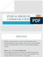 Ethical Issues of Communication (Unit 6)