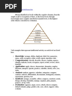 Blooms Taxonomy