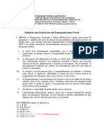 Exercícios de Preparação para Prova - Gabarito