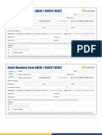 Debit Mandate Form NACH