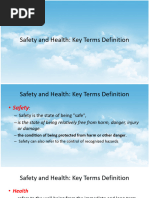 4 Safety and Health Key Terms Definition