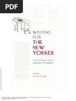 Writing For The New Yorker Critical Essays On An A...