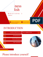 Business English - Meeting 1 - Intermediate