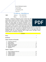 Introductory Mathematical Analysis