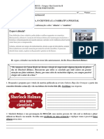 Aula 2 - 1 Certificação - A CIÊNCIA, O CIENTISTA E A NARRATIVA POLICIAL - 7º Ano + Exercícios