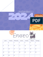 Calendario Tienda de Mascotas Ilustrado Moderno Azul