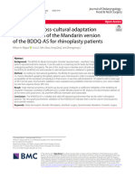 Translation, Cross-Cultural Adaptation and Validation of The Mandarin Version of The BDDQ-AS For Rhinoplasty Patients