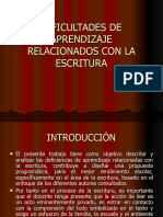 Deficiencias de Aprendizaje Relacionados Con La Escritura