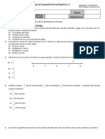 Prueba de Diagnòstico Matemática 7º