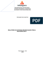 Relatório de Estagio Educação Fisica Bacharelado em Academia