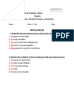 Grammar - Personal Pronouns - Answer Key