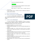 Resumo para Certificação PMI - CAPM e PMP - Gerenciamento Do Escopo