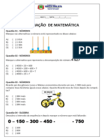 Avaliação Diagnóstica 3º Ano COM CABEÇALHO