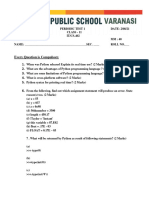 Class - 11 PA (Test) IT 2 AUG.